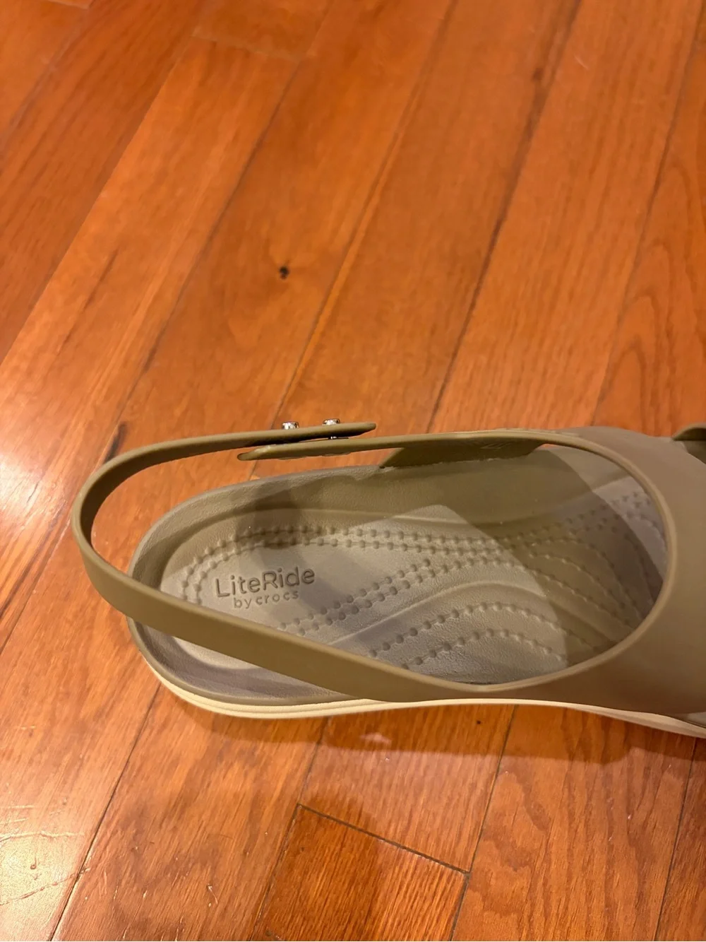 CROCS | Brooklyn Low Wedge Sandals- Khaki Bone